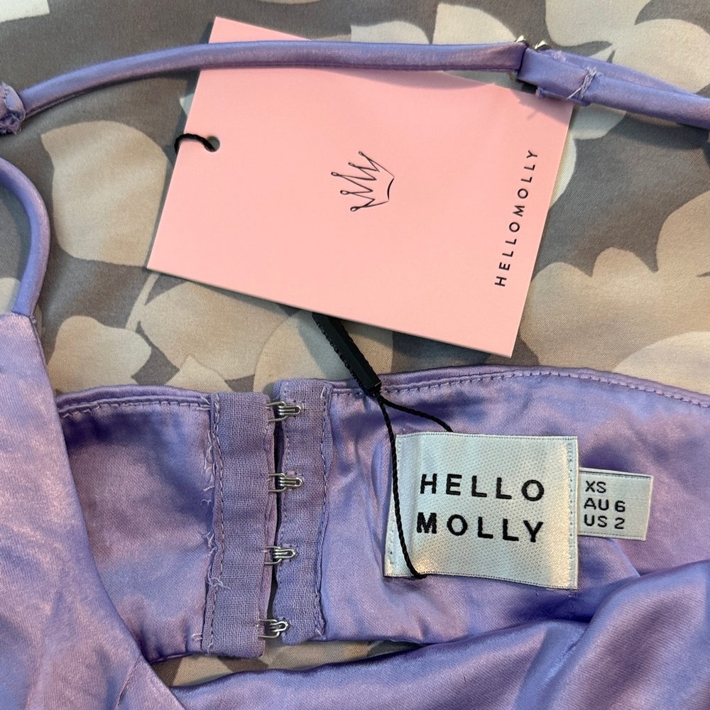 Hello Molly Lilac Satin Camisole Dress - Picture 2 of 3